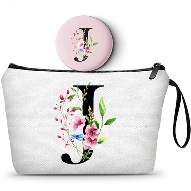 SEAMOON Birthday Gifts for Women Friendship,Womens Birthday Gifts, Makeup Bag Travel wth Mirror,Bridesmaid Proposal Gifts, Coolest Gifts for Women, Small Gifts for Women,Mothers Day Gifts,J
