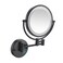LED Makeup Mirror with Lights and 10x Magnification Vanity Mirror Wall Mounted Round Double Sided Vanity Magnifying with 360&deg; Swivel Extendable Arm Make up Mirror,Black,Hard Wired