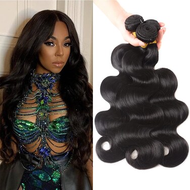12A Brazilian Body Wave Human Hair 3 Bundles 18 20 22 Inch 100% Unprocessed Brazilian Virgin Human Hair Weave Bundles Body Wave Hair Extensions Natural Color