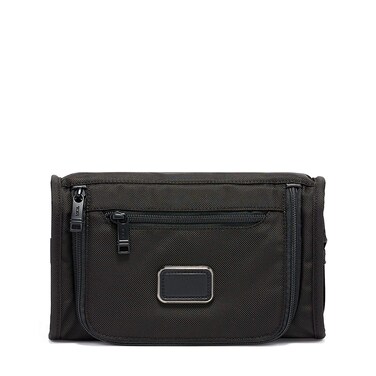 TUMI - Alpha Travel Kit - Travel Toiletry Bag - Compact Travel Organizer for Cosmetics &amp; Essentials - TUMI Tracer - Black