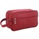 Trawila Travel Toiletry Bag for Women and Men, Makeup bag Organizer for Cosmetics Toiletries Brushes Tools, Foldable, Water-resistant,With Divider and Handle (Red)