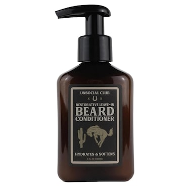 Unsocial Club Leave-In Beard Conditioner for Men   Beard Hydration, Softener &amp; Detangler with Chamomile Extract   4oz Pump Bottle