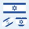 Y&amp;C TENCOB Israeli Flag Tattoos,25 Sheets Israelite Flag Temporary Face Tattoos Stickers,75 Pcs Waterproof Sweat National Flag Removable Fake Tattoos For Men Women Kids(Israel)