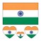 Indian Flag Tattoos,10 Sheets India Flag Temporary Face Tattoos Stickers,40 Pcs Waterproof Sweat Sports National Flag Removable Fake Tattoos For Men Kids Women(India)
