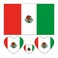 Mexican Flag Tattoos,10 Sheets, 40Pcs, Independence Day Sports Body Face Waterproof Sweat Tattoos Stickers For Men Kids Women(Mexico)