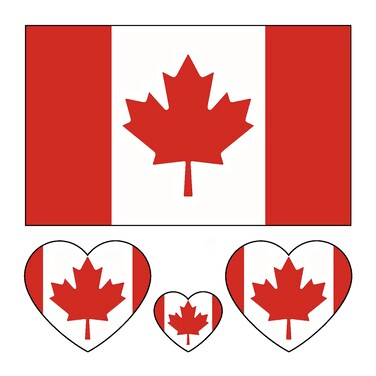 Canadian Flag Tattoos,10 Sheets Canada Flag World Cup Sports Temporary Face Tattoos Stickers,40 Pcs Waterproof Sweat Sports National Flag Tattoos For Men Kids Women(Canada)