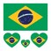 Brazil Flag Tattoos,10 Sheets Brazil Flag World Cup Sports Temporary Face Tattoos Stickers,40 Pcs Waterproof Sweat Sports National Flag Removable Fake Tattoos,For Men Kids Women(Brazil)