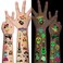 Day of the Dead Luminous Temporary Tattoos for Kids - 100 Pieces Glow In The Dark Tattoos Stickers for Boys and Girls,Sugar,Skeletons,Gemstones,Red Roses Face Makeup Tattoos Set,Holiday Party Gifts