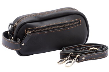 Handmade Premium Leather Men's Toiletry Travel Bag - Dopp Kit &amp; Crossbody Bag, Makeup Organizer, Gift Ideas for Men &amp; Women, Small Travel Bag, Travel Kit, Genuine Leather, Accessories for Men