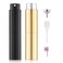 LISAPACK 8ML Atomizer Perfume Spray Bottle for Travel (2 Pack), Empty Cologne Dispenser, Portable Sprayer (Glossy Black&amp;Gold)