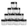 18 Pack 3 oz Plastic Pot Jars Round Clear Leak Proof Plastic Cosmetic Container Jars with black Lids for Travel Storage Make Up, Eye Shadow, Nails, Powder, Paint, Jewelry