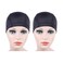 YANTAISIYU 2 Pcs/Lot Black Dome Cap Wig Caps Stretchy Wig Cap with Wide Elastic Band for Making Wig (Dome Cap L)