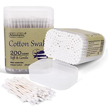 Cotton Swabs Biodegradable Double Pointed Cotton Buds Soft Gentle Paper Stick Cotton Tipped for Clean Makeup, 400 Count