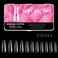550Pcs Coffin Gel Nail Tips, Medium Coffin Soft Nail Tips, 11 Sizes Full Cover Acrylic False Nail Tips, for Beginner and Professional Home Salon Diy