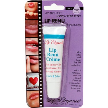 Lip Renu Cream - Deep Nourishment Lip Moisturizer - Non-Glossy Lip Cream for Men and Women - SPF-6 Support for Lip Care - All-Natural Ingredients Lip Plumper - 0.34 Fluid Ounce