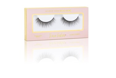 False Eyelashes Pack - Fake Eyelashes Extensions - Soft, Fluffy Falsies with Tapered Ends &amp; Professional-Grade Band - Handmade, Vegan, Reusable - Natural Black - Love Story