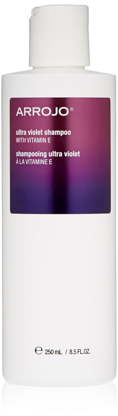 ARROJO Ultra Violet Purple Shampoo (8.5 oz) Hair Shampoo for Color Treated Hair to Eliminate Brassy &amp; Yellow Tones Purple Shampoo for Blonde Hair w/ Vitamin E Paraben and Sulfate Free Shampoo