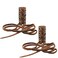 Hide &amp; Drink, Set of 2 Hair Ties for Women, Ponytail/Braid Holder, Wraps, Deadlock Accessories for Ladies, Full Grain Leather, Handmade, Bourbon Brown