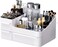 CHANCETSUI Makeup Organizer With Drawers, Makeup Desk Organizer, Bathroom Countertop Organizer for Cosmetics, Vanity Holder for Lipstick, Makeup Brush Holder/Organizer (White)