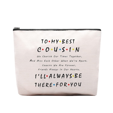 Gifts for Cousin Funny Makeup Bag Cousin Gifts For Women Friend Travel Makeup Pouch