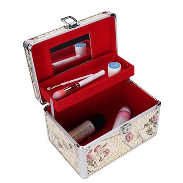 Professional Aluminum Makeup Storage Box - Portable, Small Cosmetic Case for Beauty Artists