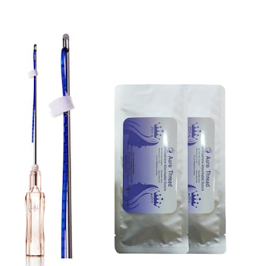 NW Pdo Thread (Nose thread cog 2-1 19G 60mm) For Face Lift/Whole Body Lift Cog Thread Blunt/Barb Thread For Nose Eye Lift (20 pieces) (Nose thread cog 2-1 19G 60mm)&hellip;