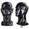 PVC Bright Black Mannequin Head Professional Cosmetology Male Mannequin Head Mannequin Head for Wigs Head for Display Wigs Hair Glases Hat Headset Display Stand(Bright Black)