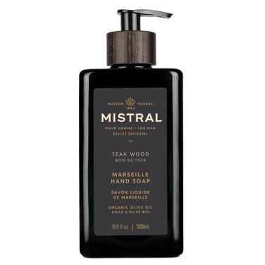Mistral Men's Natural Hand Soap, Teak Wood