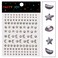 Moon Stars Face Gems Jewels for Women Glitter Hair Crystal Rhinestones Rave Party Festival Party Club Body Face Eye Nail Makeup Stickers Temporary Tattoos (Stars)