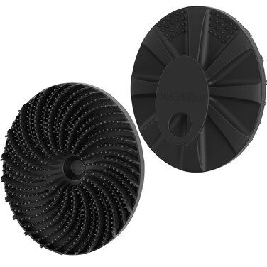 INNERNEED Food-Grade Silicone Body Scrubber Bath Shower Cleansing Brush, Gentle Exfoliating and Massaging, Nice Foaming, More Hygienic and Last Longer (Black)