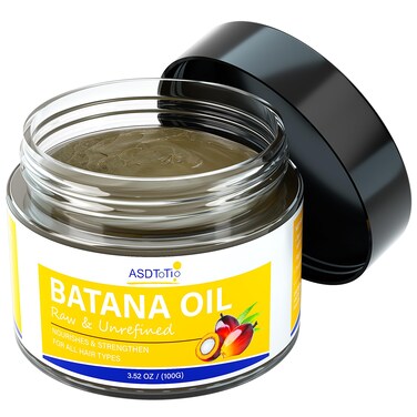 Raw Batana Oil for Hair Growth- 100% Organic &amp; Natural, Dr. Sebi Batana Oil - Prevent Hair Loss, Moisturize Scalp, Restore Dry Damanged Hair for Men &amp; Women