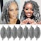 Marley Hair 10 Inch 7 Packs Grey Marley Twist Braiding Hair for Soft Faux Locs Crochet Hair Pre Separated Springy Afro Twist Hair Cuban Twist Hair Pre Fluffed Spring Twist Hair Extensions (10",Grey)