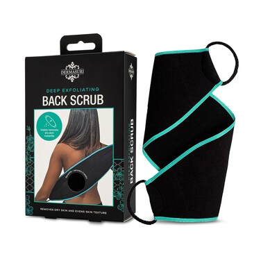 Dermasuri Deep Exfoliating Back Scrubber -Bath &amp; Shower Back Scrub - Body Exfoliator Scraper Tool - Deep Exfoliation Body Cleaner for Shower, 27" Long, 8" Wide