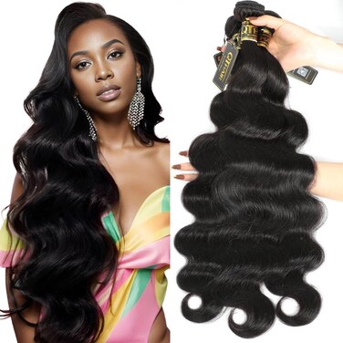 QTHAIR 16A Unprocessed Brazilian Body Wave Hair Weave 26" 24" 22" 300g Natual Color Brazilian Human Hair Body Wave Hair Bundles Extensions Body Wave Human Hair Weft