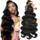 QTHAIR 16A Unprocessed Brazilian Body Wave Hair Weave 26" 24" 22" 300g Natual Color Brazilian Human Hair Body Wave Hair Bundles Extensions Body Wave Human Hair Weft