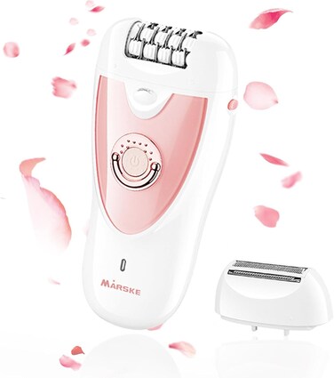 Epilator for Women, 2 in 1 Facial Hair Removal Epilators with Built-in LED, Wet/Dry Hair Remover Device, Smooth Glide Epilator for Bikini, Face, Arm, Legs, Armpits(Pink 2025)