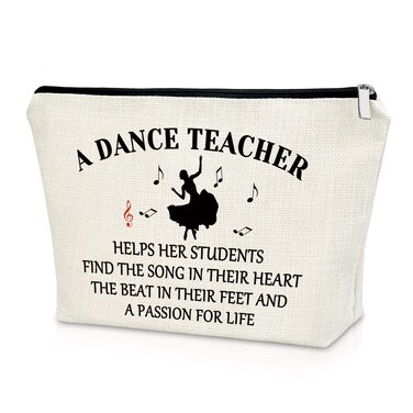 Sazuwu Dance Teacher Gifts: Makeup Bag &amp; Travel Pouch for Women - Appreciation, Birthday, Thank You &amp; Holiday Gifts