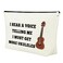 Ukulele Gift Ukulele Themed Makeup Bag Gift for Ukulele Player Ukulele Lover Gift for Friend Women Retirement Gift for Music Teacher Ukulele Instructor Gift Birthday Gift for Teen Girl Cosmetic Bag