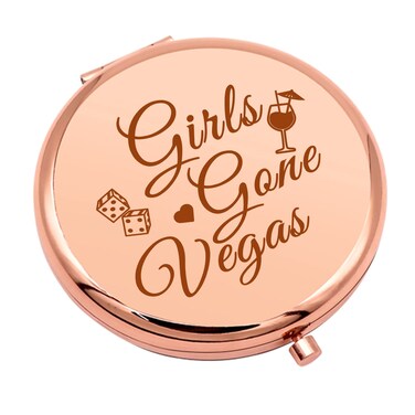 Girls Trip Gifts Girls Weekend Gifts for Women Las Vegas Present Compact Makeup Mirror for Sister Friend Vegas Trip Vacation Present Travel Makeup Mirror Friendship for Her