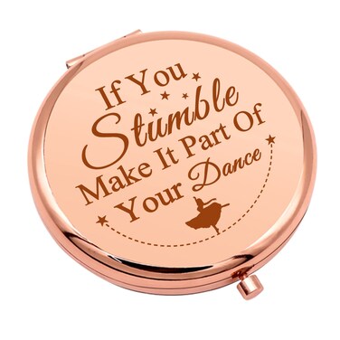 Inspirational Gifts Dancer Gift for Women Compact Makeup Mirror for Dance Lover Encouragement Gifts for Dance Teacher Motivational Gifts Folding Makeup Mirror for Dance Teams Christmas Birthday Gifts