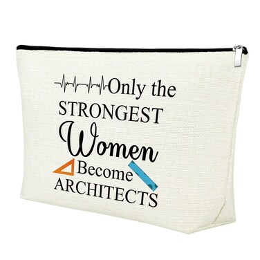 Mxrymvu Architect Gifts for Women Makeup Bag Architect Teacher Gift Architectural Engineer Architecture Present for Friend Coworker Cosmetic Bag Christmas Birthday Present Travel Makeup Pouch
