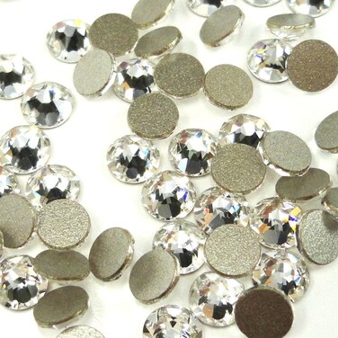 144 pcs Crystal (001) Clear Austrian Elements Austria Crystal 2088 Xirius ss12 Flatbacks No Hotfix Round Rhinestones 12ss 3mm Nail Art DIY Deco gems Resin Beads Bling