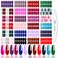 JERCLITY 24 Sheets Glitter Solid Color Nail Polish Strips with Nail File Nail Wraps Nail Polish Stickers Self-Adhesive Nail Stickers Full Nail Wraps for Women Nail Art