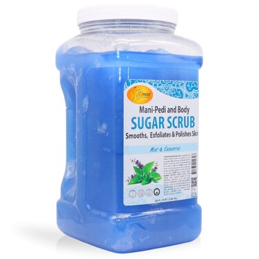 SPA REDI &ndash; Sugar Body Scrub, Mint and Eucalyptus, 128 Oz, Exfoliating, Moisturizing, Hydrating and Nourishing, Glow, Polish, Smooth and Fresh Skin - Body Exfoliator