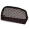 Portable Mesh Makeup Bag with Zipper Small Travel Toiletry Bag Lightweight Cosmetic Pouch (Black&amp;Red Heart Half Round)