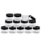 Encheng 15 Pack of 2 oz Clear Round Glass Jars, with Inner Liners and Lids, Empty Cosmetic Containers,Cream jars