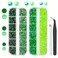 Green Resin Rhinestones for Crafting 3mm 4mm 5mm Flatback Fresh Green Emerald Green Jelly Stones Non-Hotfix Gems Diamonds Crystals Charms for Nails Eyes Face Makeup Tumblers Bottles DIY Crafts