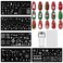 JCAKES 5Pcs Christmas Nail Stamp Snowflake Stamping for Nails Festival Nail Stamping Plates Nail Design Stamp Nail Art Template Acrylic Nail Tools with Nail Stamper, Scraper