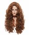 Rugelyss Long Wavy Wigs 28 Inches Natural Ginger Synthetic Kinky Curly Hair Wig for Women or Cosplay(ginger)