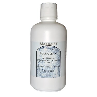 MaxiMist MaxiClean Organic, Natural Airbrush Spray Tanning Spray Gun Cleaner 64 oz (2 Pack - 32 oz) - (use for spray tan equipment)